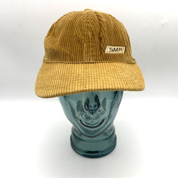 Vintage 90s SMP Brown Corduroy Skate Surf Adjustable Snap Back Dad Hat USA Made main image 6